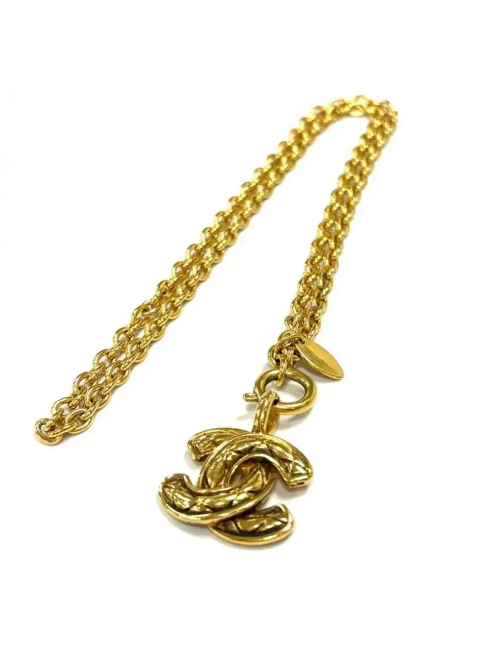 Chanel Cc Logo Pendant Necklace Metal #234140C97B